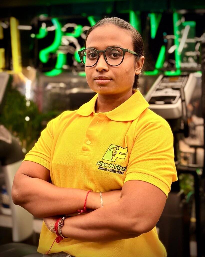 Female personal trainer at Flex N Flexi Gym Kamalgazi
