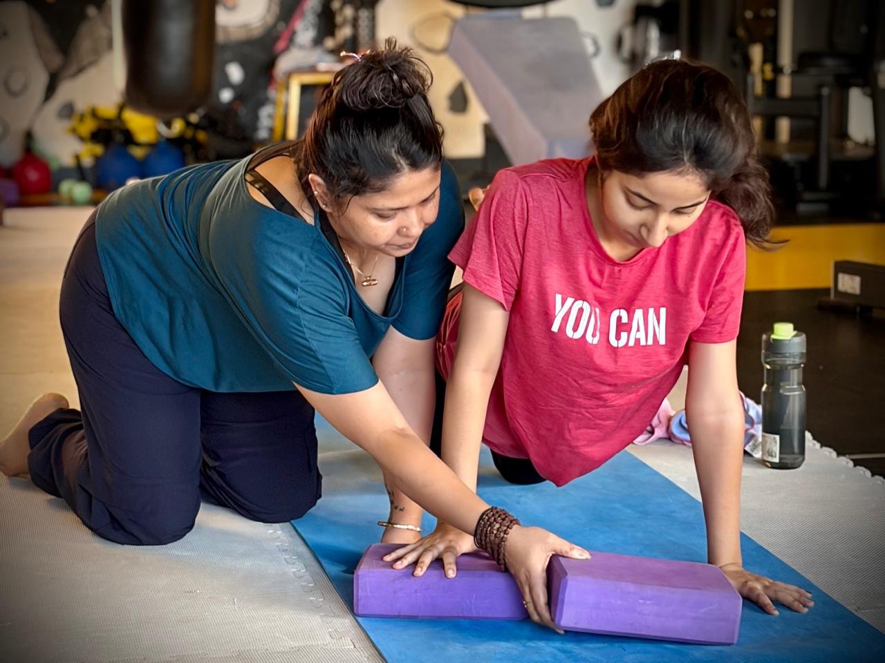 Calm dedicated yoga and stretching space